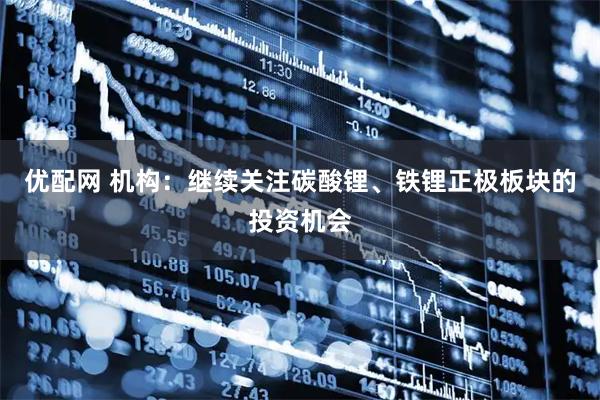优配网 机构：继续关注碳酸锂、铁锂正极板块的投资机会
