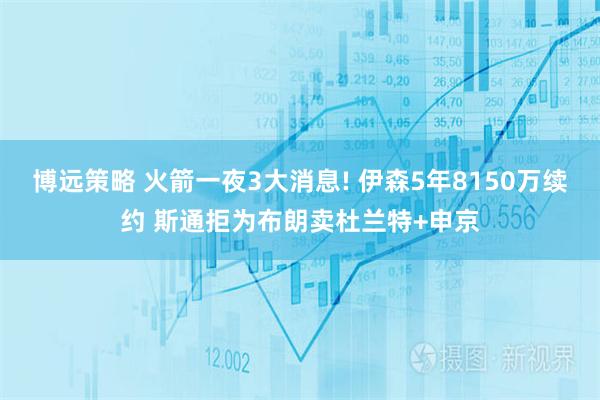 博远策略 火箭一夜3大消息! 伊森5年8150万续约 斯通拒为布朗卖杜兰特+申京